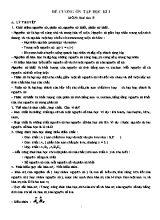 Đề cương ôn tập học kì I môn Hoa hoc 8